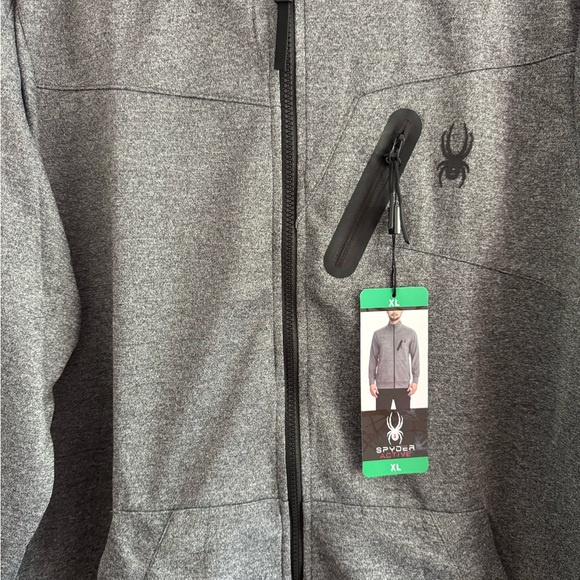 Spyder Active Men’s XL Full Zip Jacket Grey NEW with Tags - Picture 4 of 14